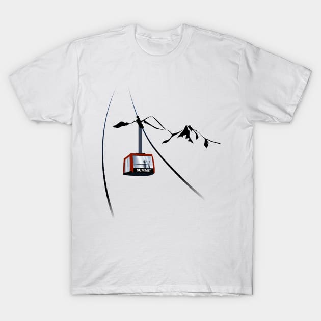 Summit cable car T-Shirt by leewarddesign